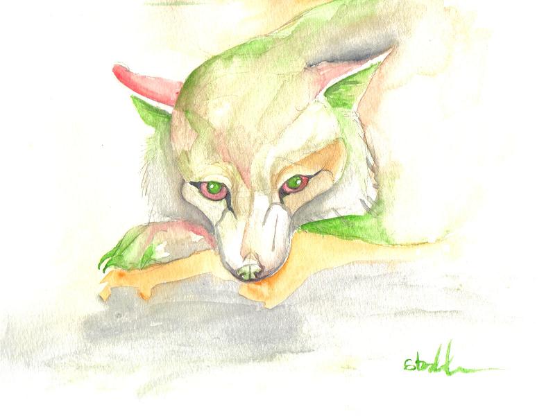 fox portrait by emi_red