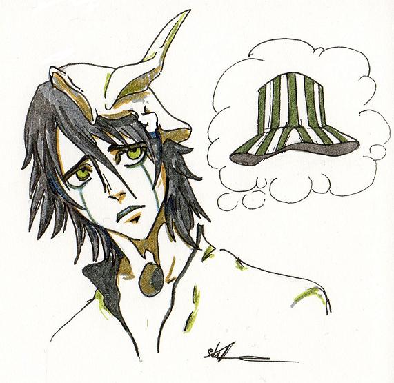 ulquiorra and hat by emi_red
