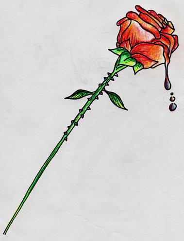 Dripping rose by emobuddie0