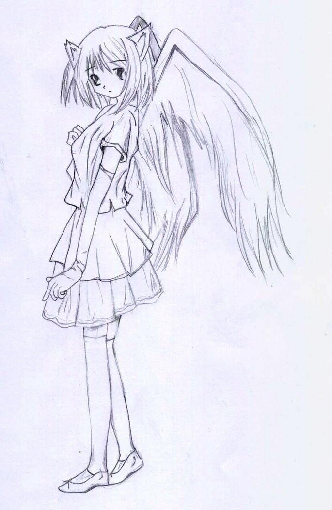 my neko-angel girl by enkeli_kitten