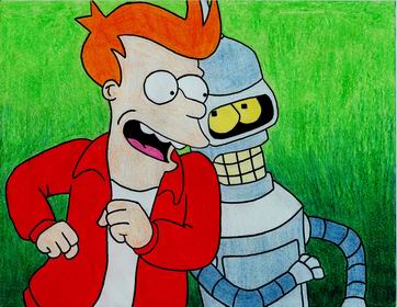 Fry and Bender by enlightenup420