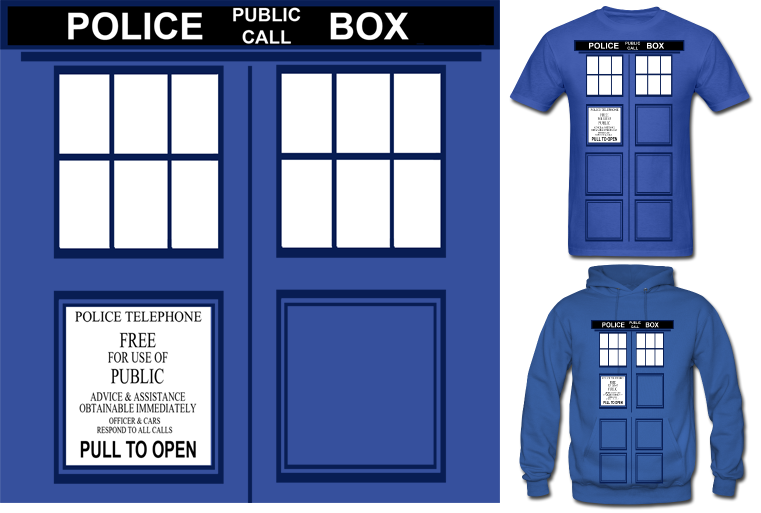 Doctor Who TARDIS Shirt Hoodie by enlightenup420