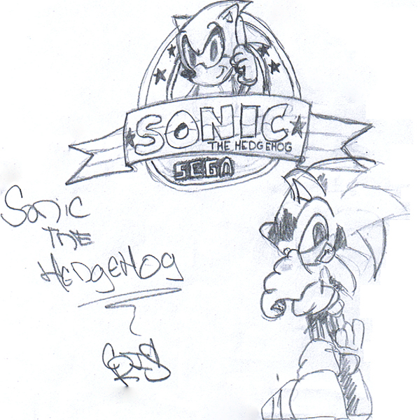 Sonic(not colored) by ephace