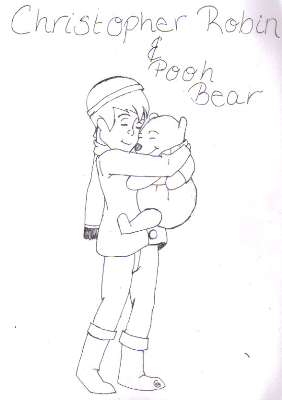 christopher and pooh by eragonbooklover