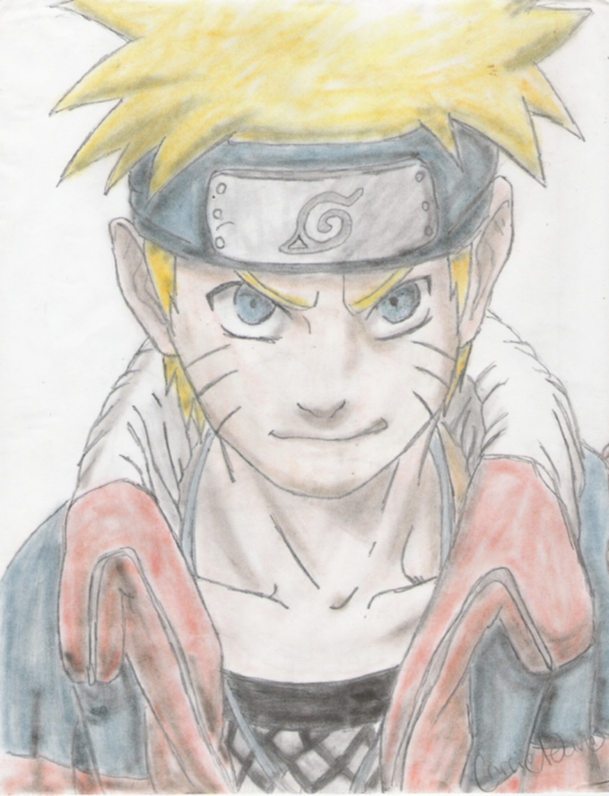 Naruto protrait (colored) by eternal_wings15