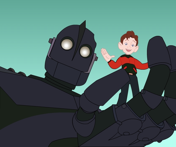 Iron Giant with Hogarth by evil_within_u