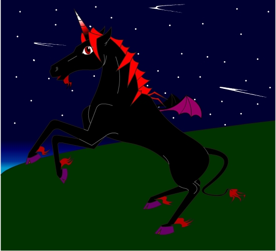 Black Unicorn by evil_within_u