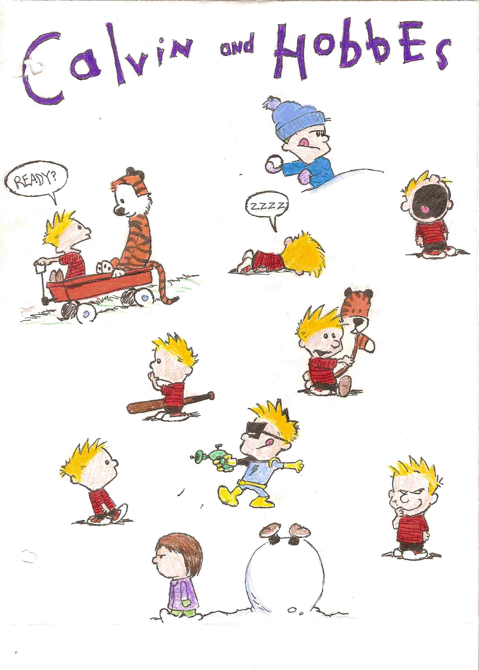 Calvin and Hobbes by evilkender