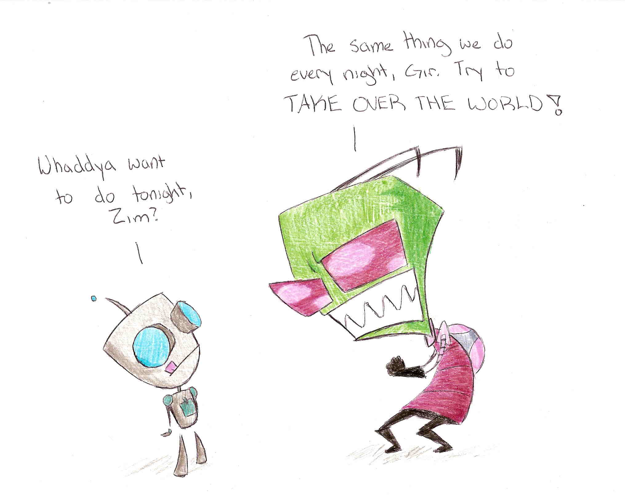 zim and gir by evilkender