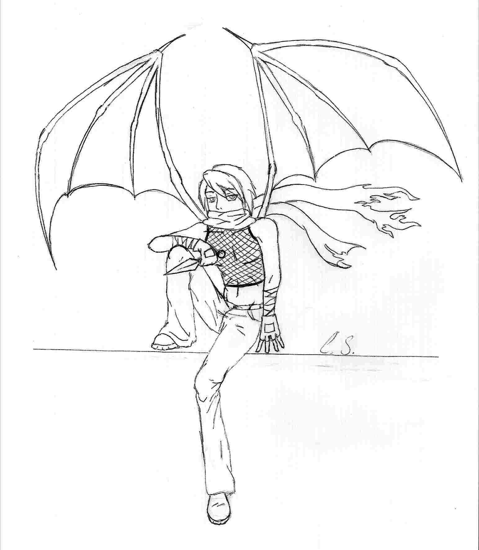 Another nameless winged bishounen... ;;&gt;.&gt; by evilkender