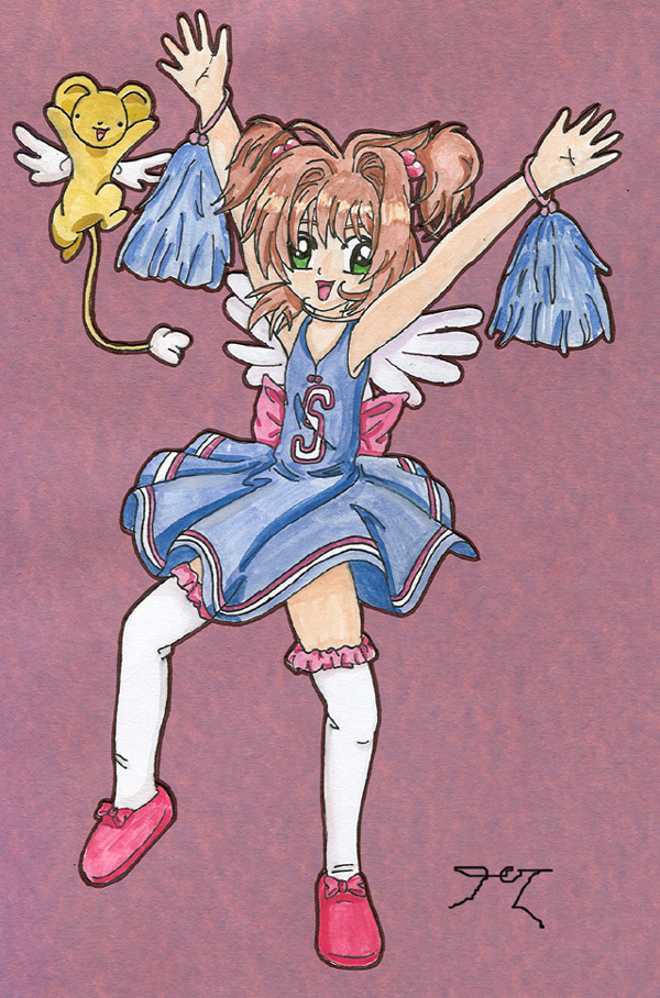 sakura as cheerleader by evilsnowball7