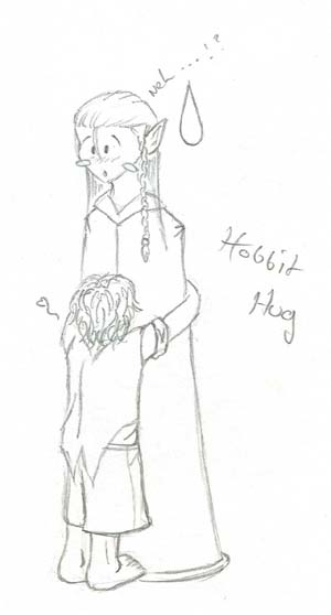 hobbit hug by evilsnowball7