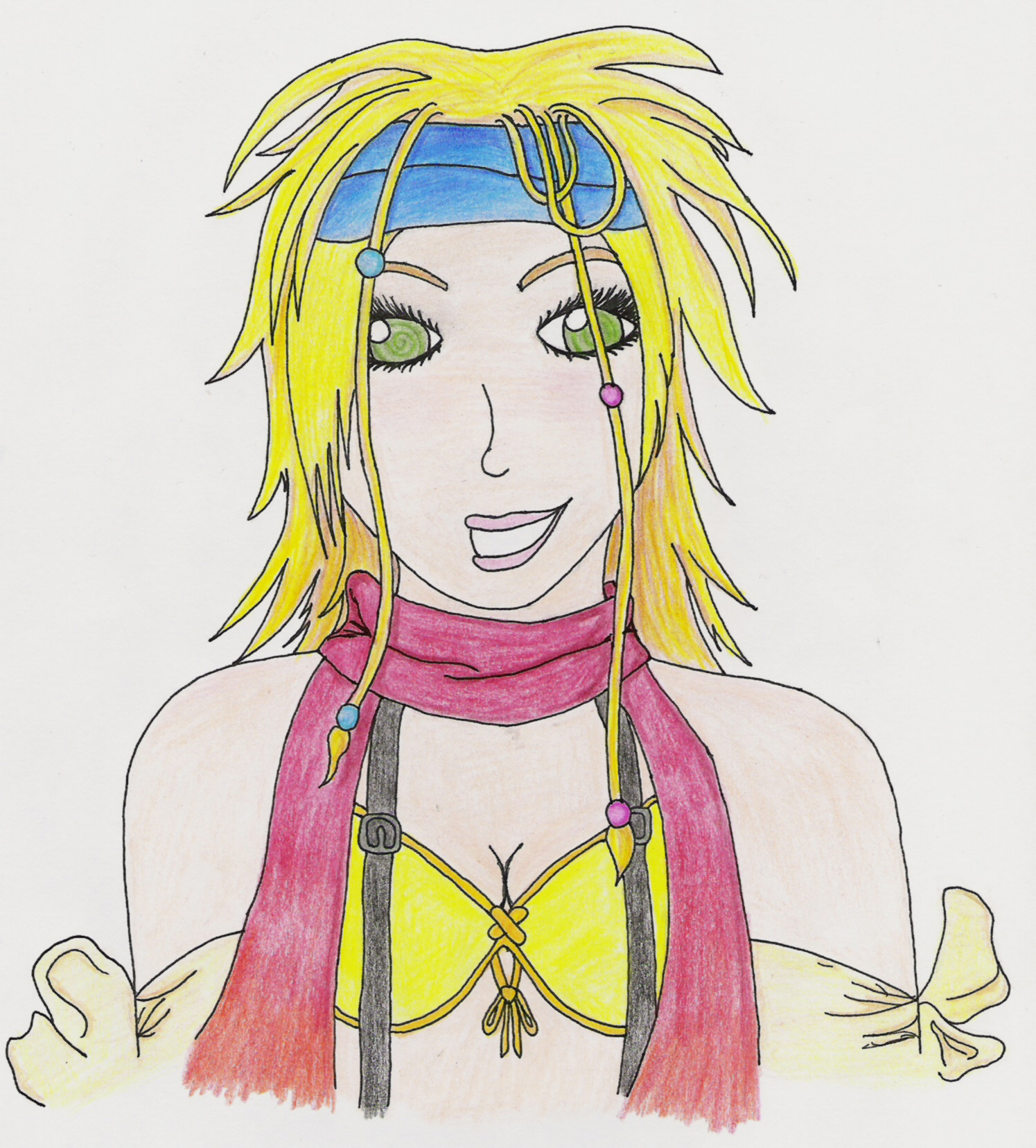 Rikku *Art Trade with The_Unsent_Laugh* (Finished) by FFX-2_Fan
