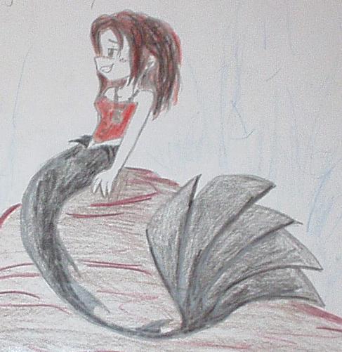Grinning Gothic Mermaid by FNs_Jennyfish