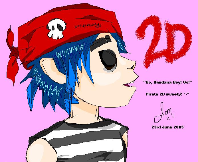 (Gorillaz) Pirate 2D! by FNs_Jennyfish