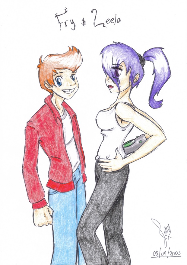 Fry and Leela... Everybody: Awww! by FNs_Jennyfish