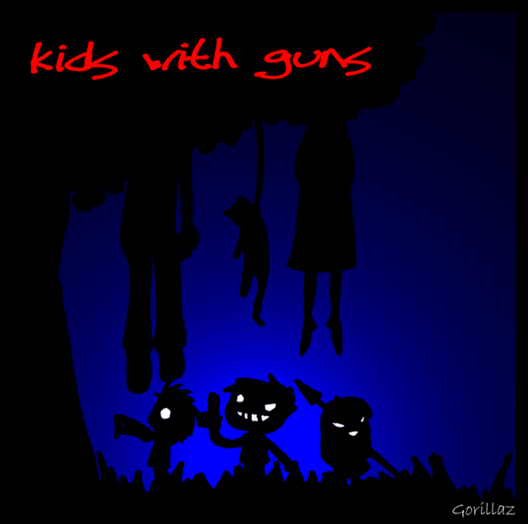 (Gorillaz) Kids With Guns by FNs_Jennyfish