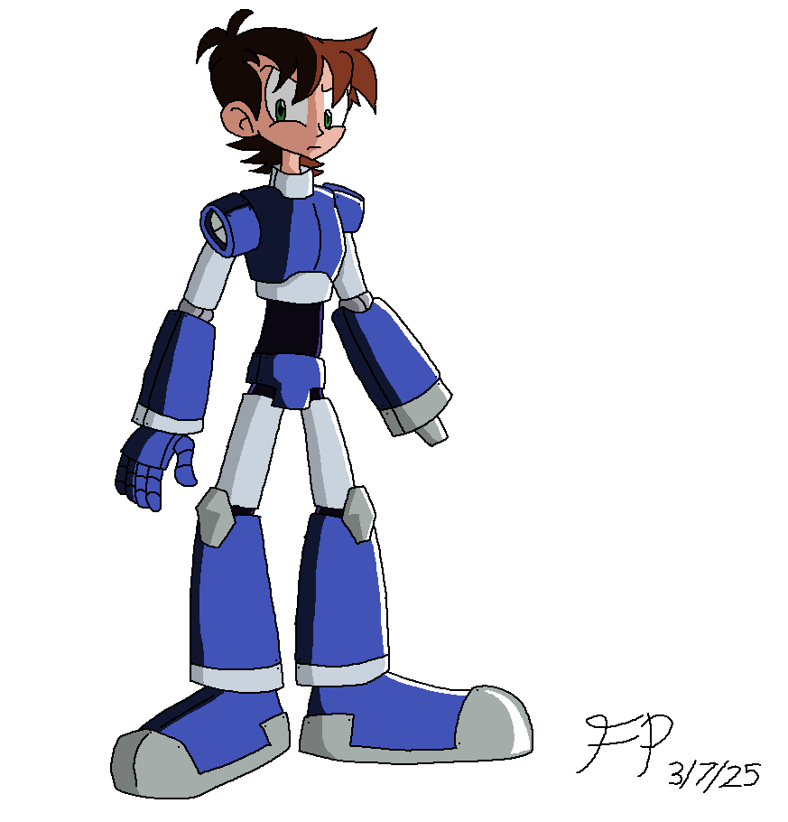 Rock "Megaman" Volnutt Artwork by FPeralta