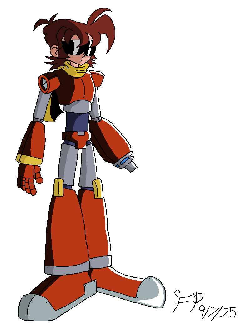 Blues "Protoman" Volnutt Artwork by FPeralta