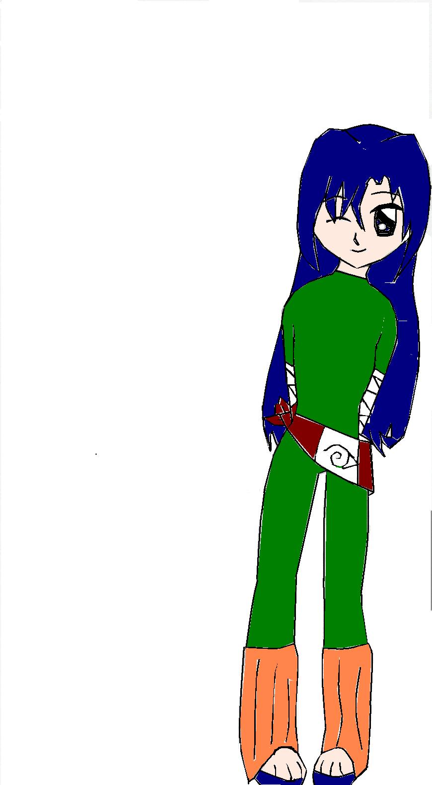 my original character in rock lee clothing by FUZZY_EYEBROWS_LUVER