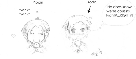 Pippin & Frodo (VSD humor) *heh* by Fae