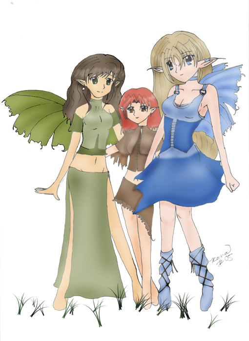 3 Faeries for Inugirl1000 by Fae