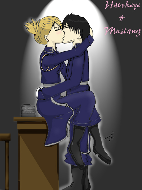 Riza Hawkeye & Roy Mustang...kisseh...OMG by Fae