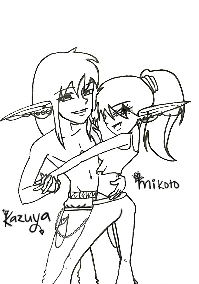 Kazuya and Mikoto by Faeberries