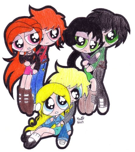 RRB+PPG=True? (Pinkgirl's pic colored by me) by Fairygirly
