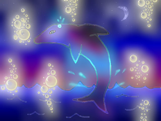 *Glowing dolphin* by Fairygurl27