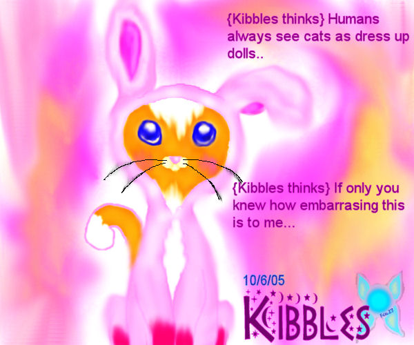 *Kibbles in a bunny suit*really cute! ^-^ by Fairygurl27