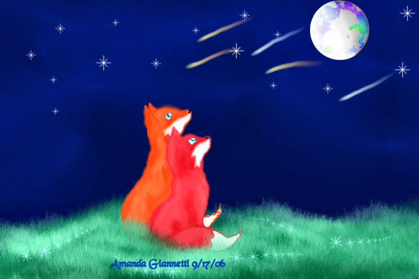 Two foxes. for Mat_Monster_200 by Fairygurl27