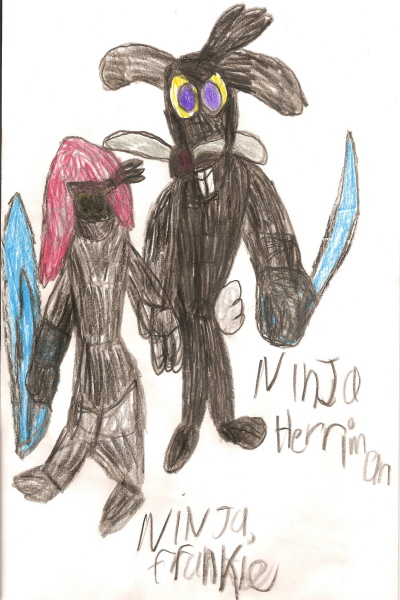 Ninja Herriman and Ninja Frankie by Falconlobo