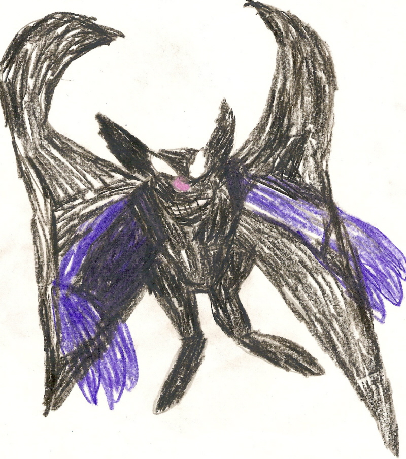 Black N Purple Cat Bat by Falconlobo