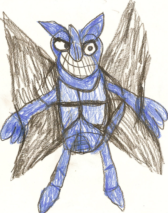 Blue bat With Black Wings by Falconlobo