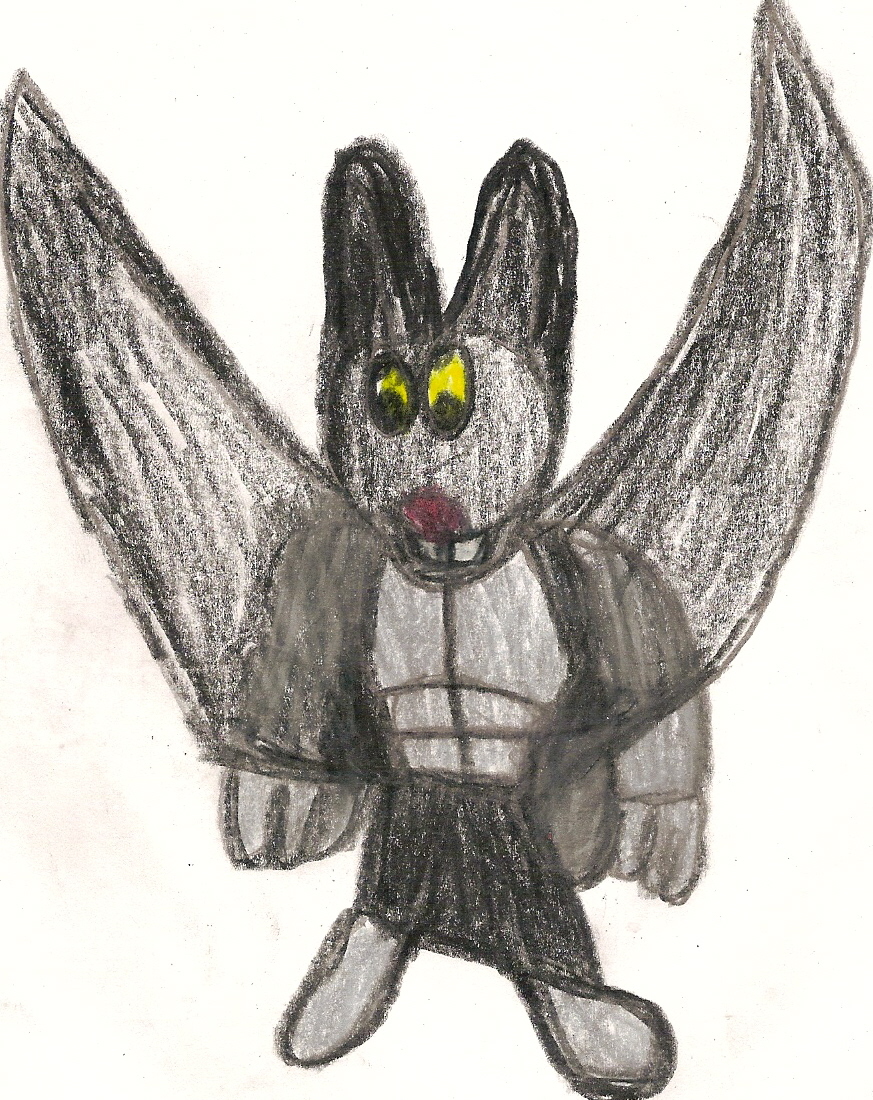 Winged Bat Bunny In Boxers by Falconlobo