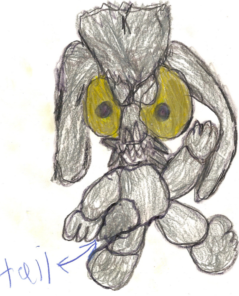 Golden Eyed Grey Bunny by Falconlobo