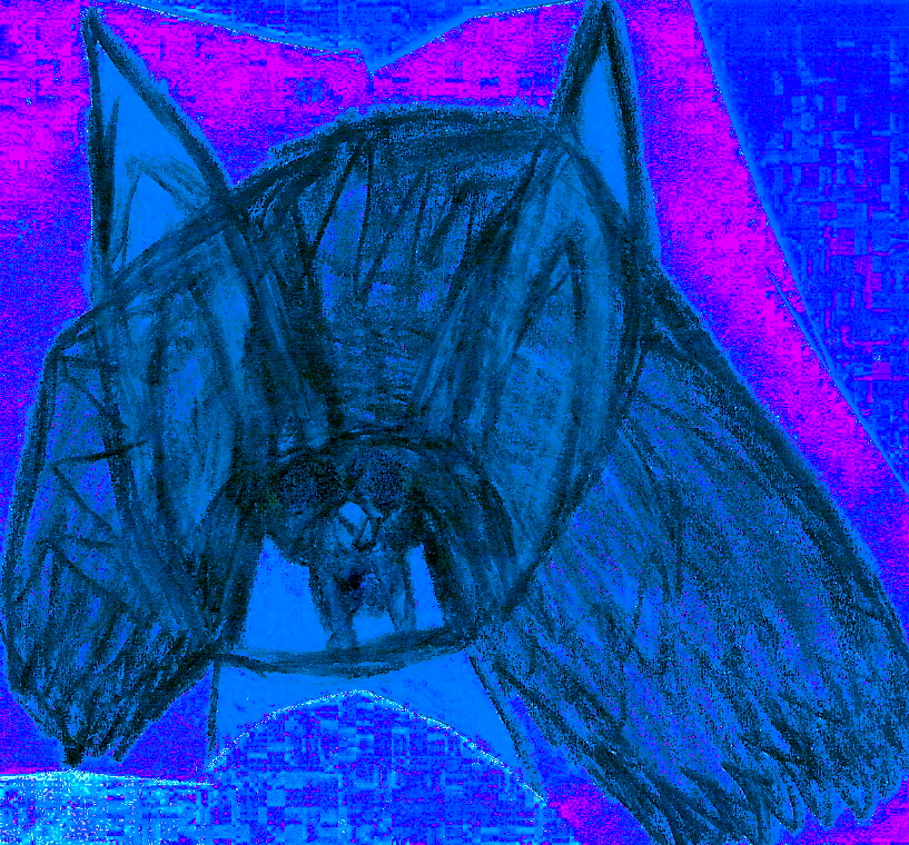 Spooky Anthro Bat's Head by Falconlobo