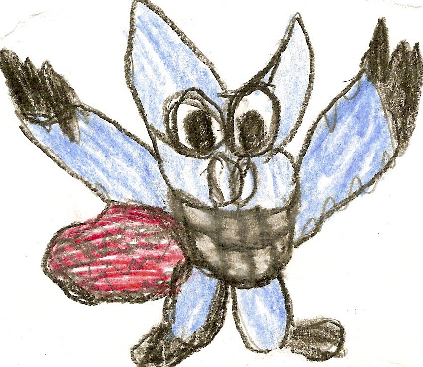 Blue And Red Flying Squierrl Dude by Falconlobo