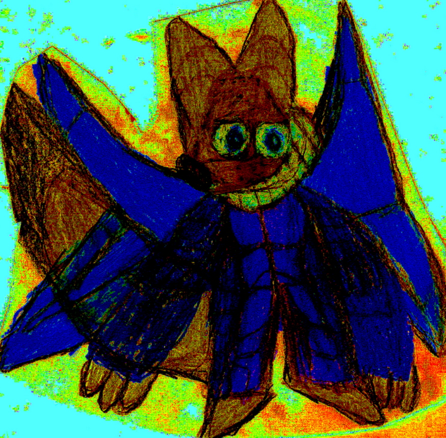 Winged BatFox Unmasked AKA Big Cheese by Falconlobo