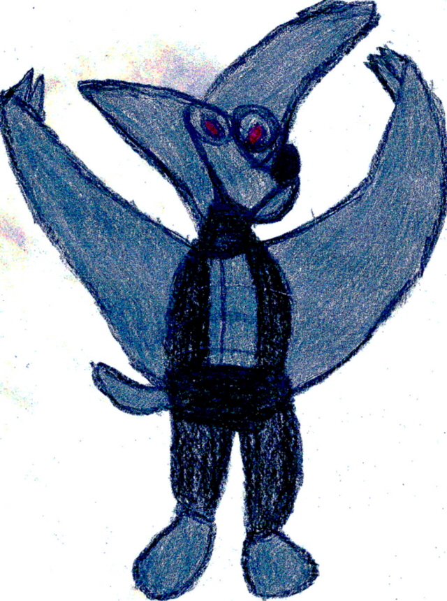 Fuzzy Bat Anthro Named Cutter For Axelgnt by Falconlobo