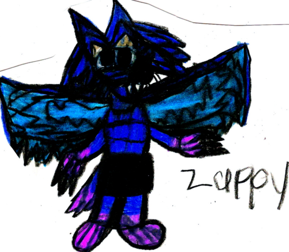 Zappy The Winged Wolf For Sutaru by Falconlobo