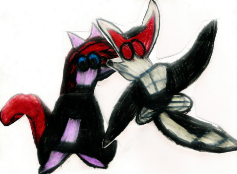 The FoxGuin Who Fell In Love With A CatGuin^^ by Falconlobo