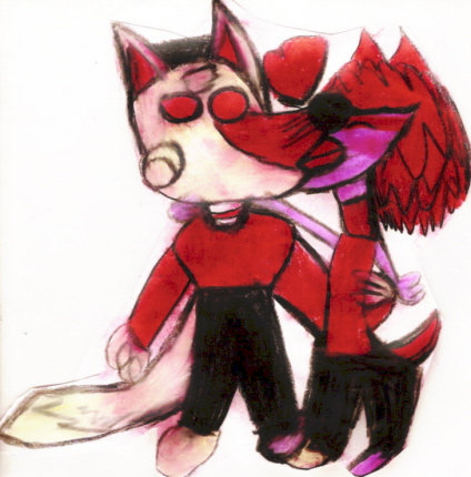 Big Cheese X Polly Color test With Red Cellophane Marker^^ by Falconlobo
