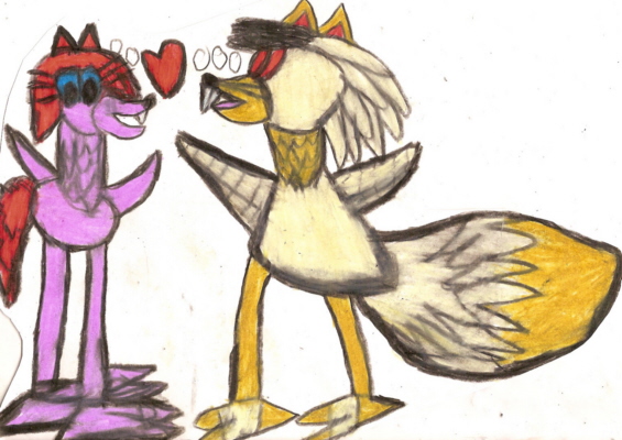 Two Thousandth Pic Big Cheese And Polly AS Chocobos?^^ by Falconlobo