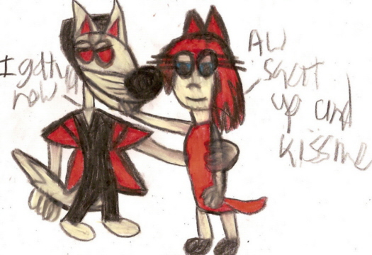 Another game of Cat Hero and Fox Villain can result in a kiss Unedited by Falconlobo