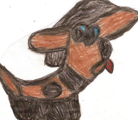 Weiner Doggie In Pencils Colored And Unedited by Falconlobo