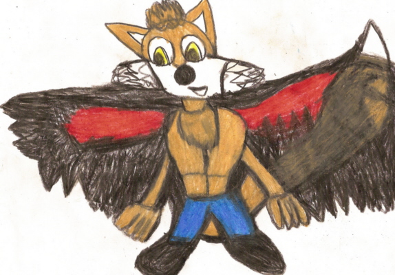 Sam The Winged Fox OC For TailsLover80^^ by Falconlobo