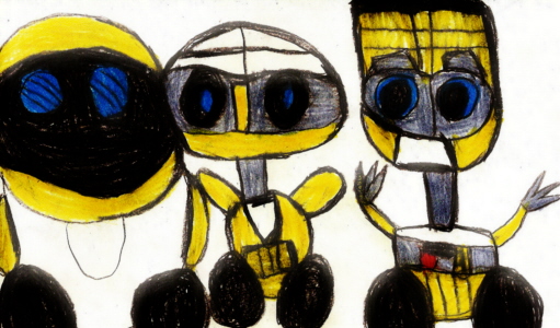 Unnamed Robo Kids of wall e And Eve LOL Cute^^ by Falconlobo