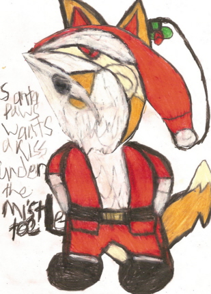 Santa Paws Wants A Kiss Under The MistleToe Unedited^^ by Falconlobo